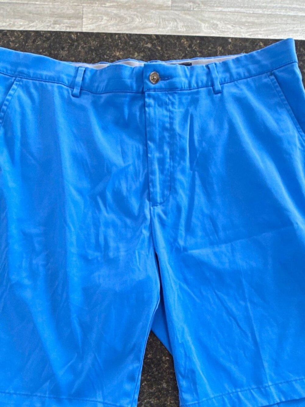 J.McLaughlin Tourney Men's Golf Chino Shorts Blue 38" Waist Stretch Pockets